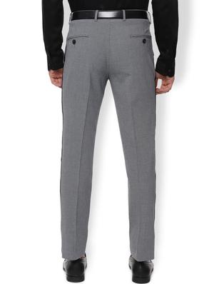 grey checkered flat front casual trouser - 16918809 - Standard Image - 2