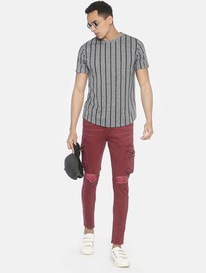 grey striped t-shirt - 16919068 - Standard Image - 4