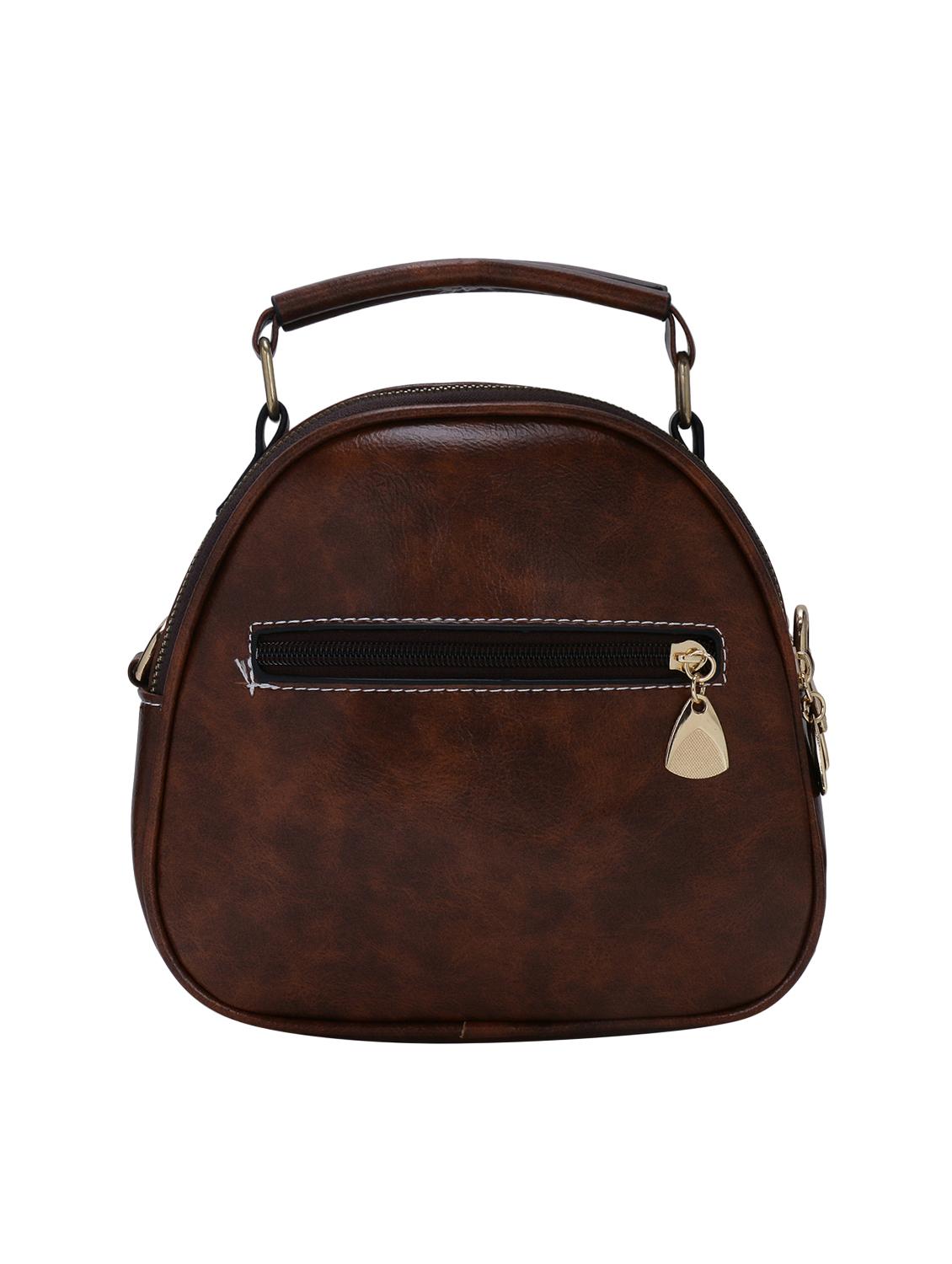 brown leatherette (pu) regular sling bag - 16919118 - Zoom Image - 2