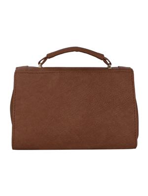 brown leatherette (pu) regular sling bag - 16919123 - Standard Image - 2