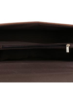 brown leatherette (pu) regular sling bag - 16919123 - Standard Image - 3