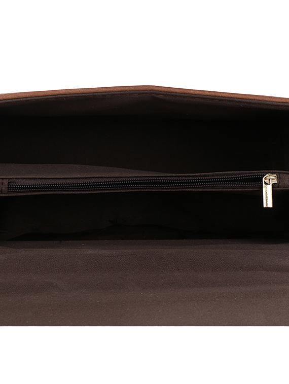brown leatherette (pu) regular sling bag - 16919123 - Zoom Image - 3