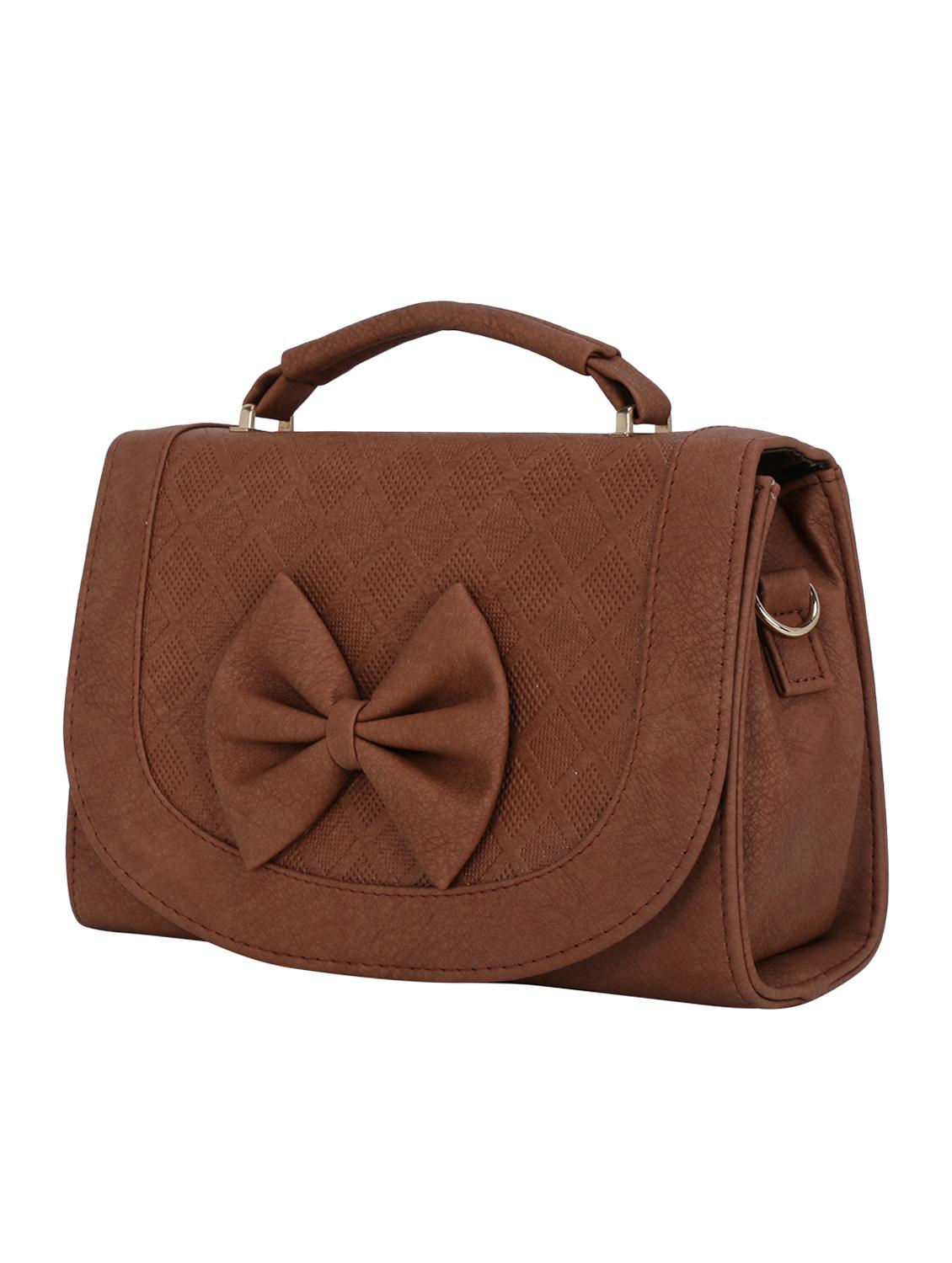 brown leatherette (pu) regular sling bag - 16919123 - Zoom Image - 4