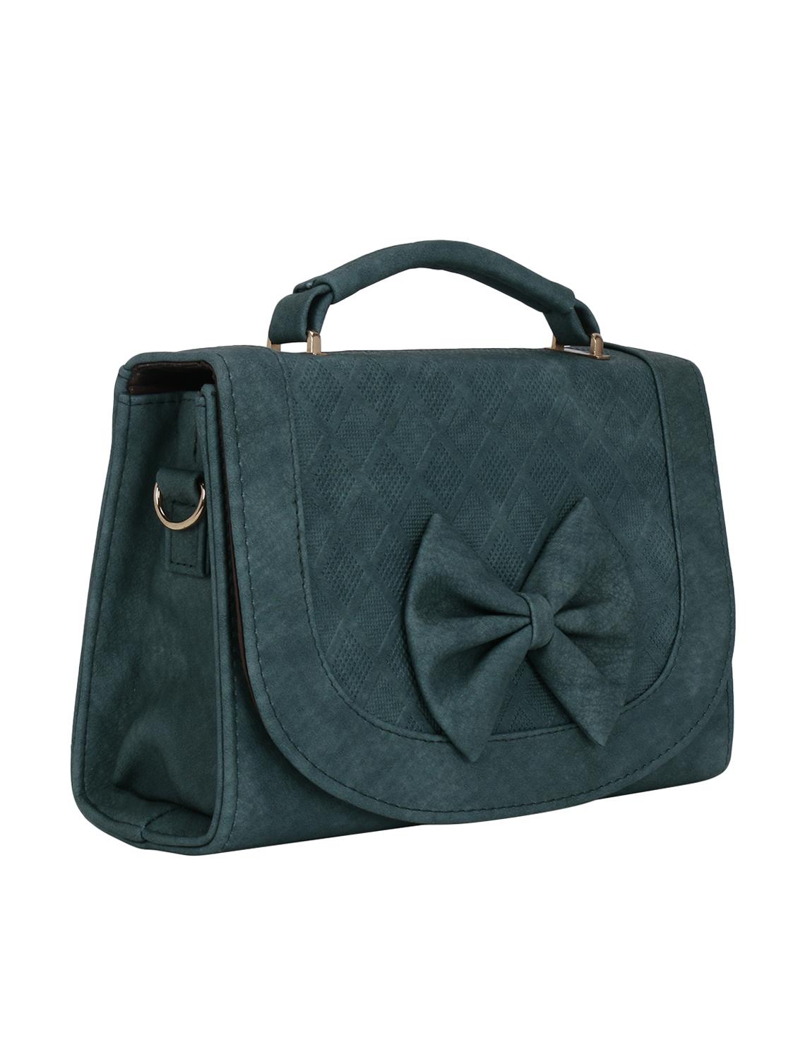 green leatherette (pu) regular sling bag - 16919125 - Zoom Image - 4