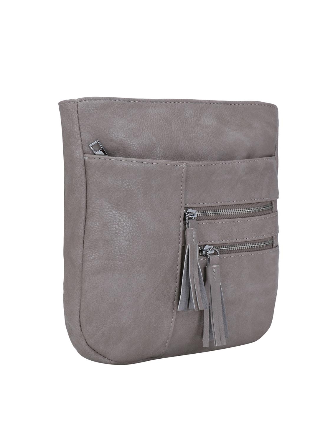 grey leatherette (pu) regular sling bag - 16919127 - Zoom Image - 4
