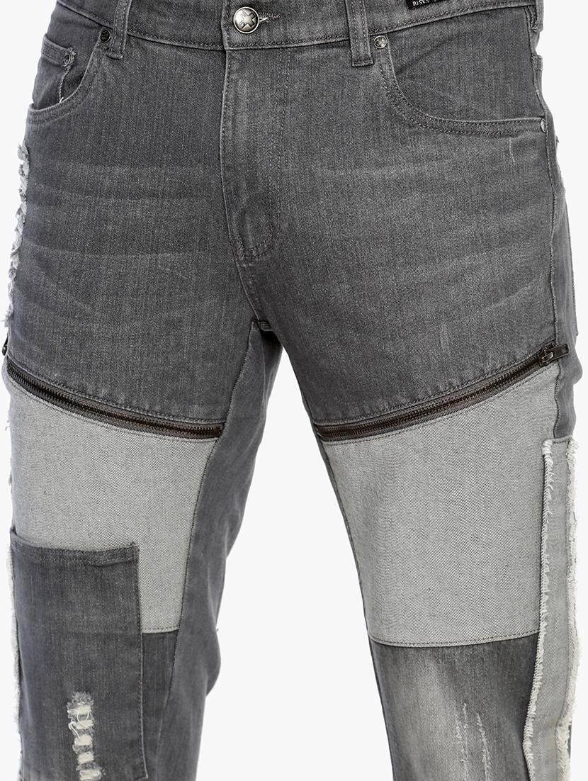 grey patched ripped denim jeans - 16919170 - Zoom Image - 5