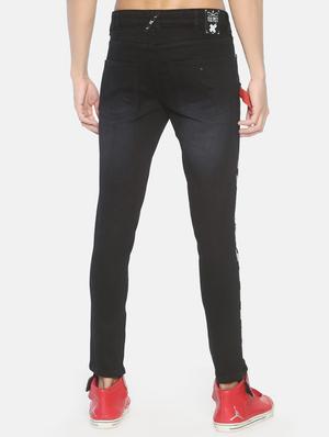 black light washed printed denim jeans - 16919173 - Standard Image - 3