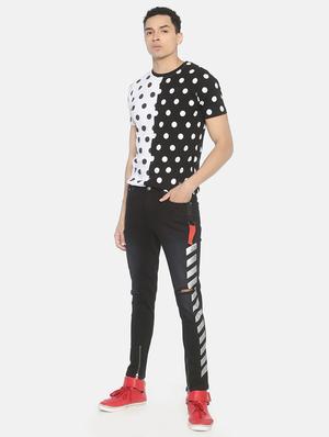 black light washed printed denim jeans - 16919173 - Standard Image - 4