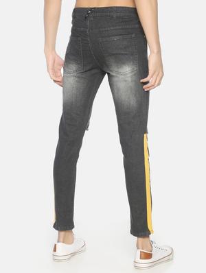 grey slashed knee ripped denim jeans - 16919183 - Standard Image - 3
