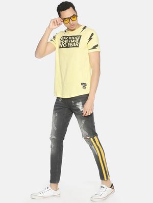 grey slashed knee ripped denim jeans - 16919183 - Standard Image - 4