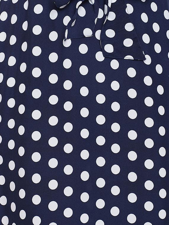 tie front polka dot flared skirt - 16919573 - Zoom Image - 5