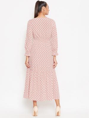 v-neck chevron dress - 16919593 - Standard Image - 3