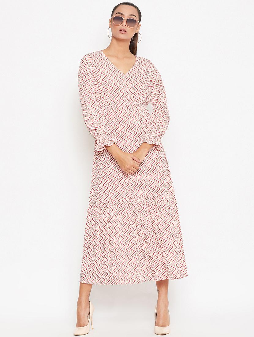 v-neck chevron dress - 16919593 - Zoom Image - 1