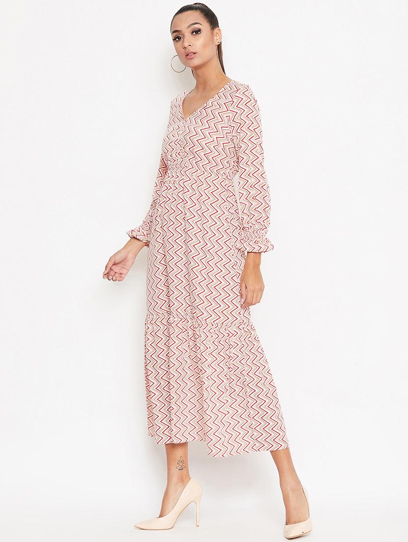 v-neck chevron dress - 16919593 - Zoom Image - 2