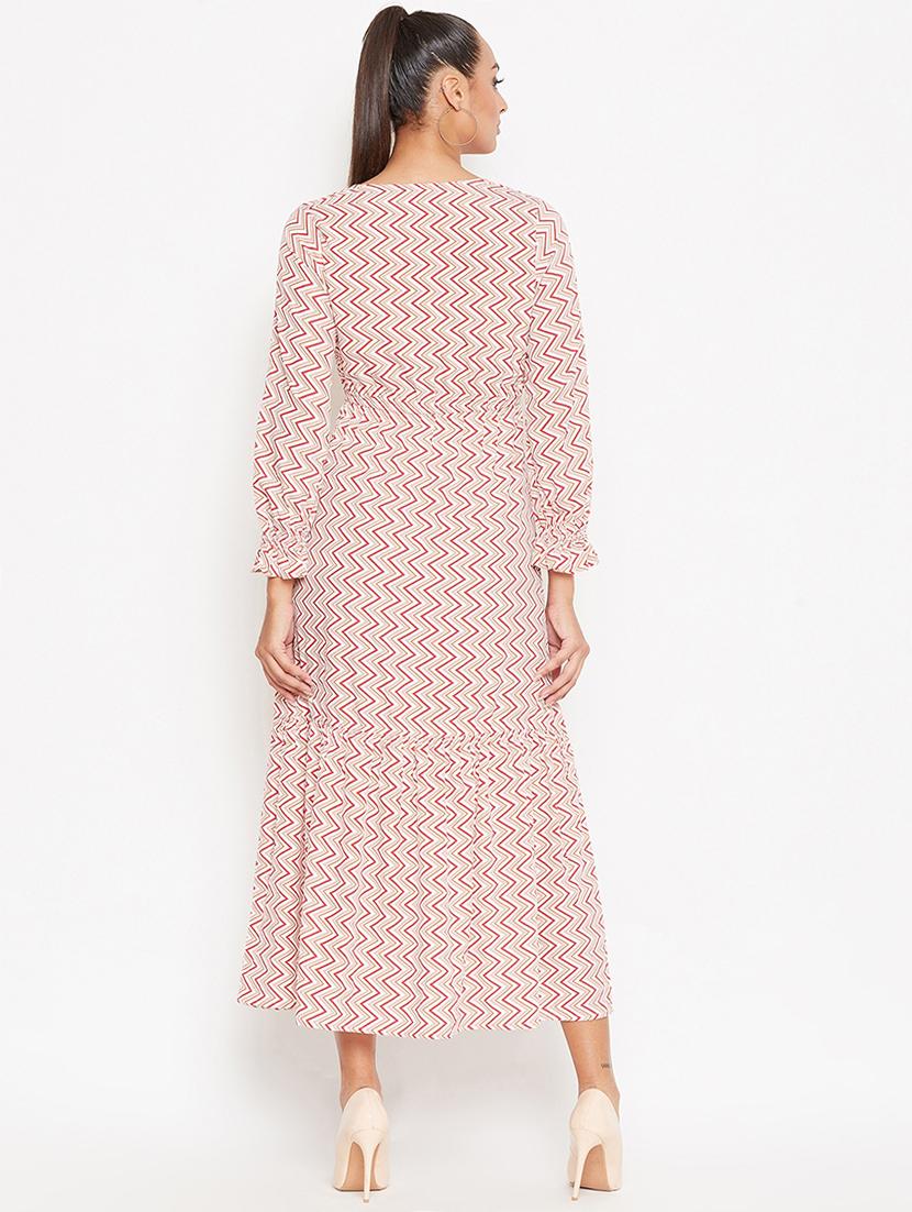 v-neck chevron dress - 16919593 - Zoom Image - 3