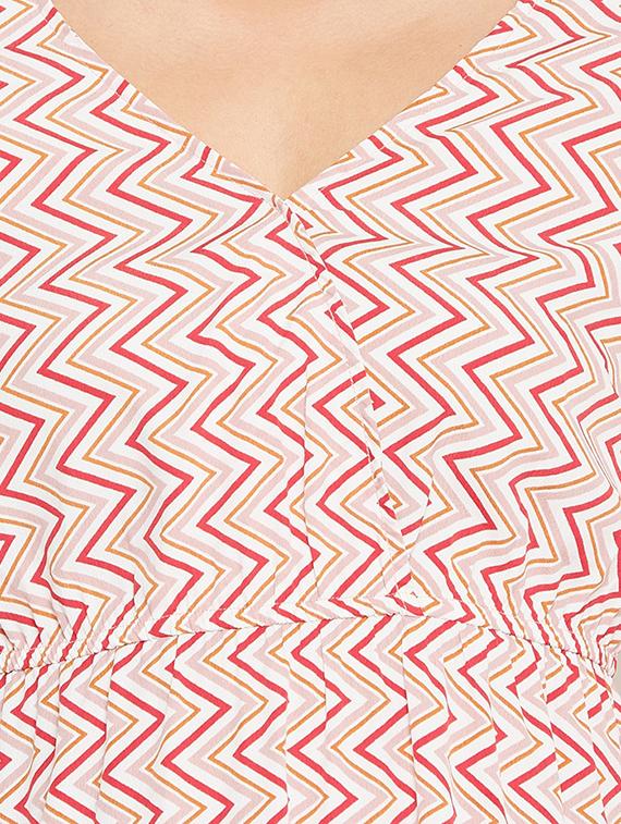 v-neck chevron dress - 16919593 - Zoom Image - 4