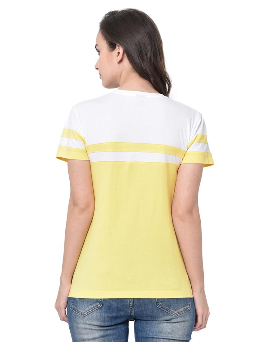 color block round neck tee - 16919686 - Zoom Image - 3