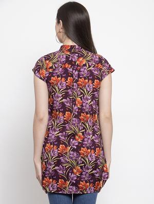high-low printed top - 16919909 - Standard Image - 3
