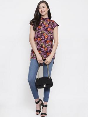 high-low printed top - 16919909 - Standard Image - 4
