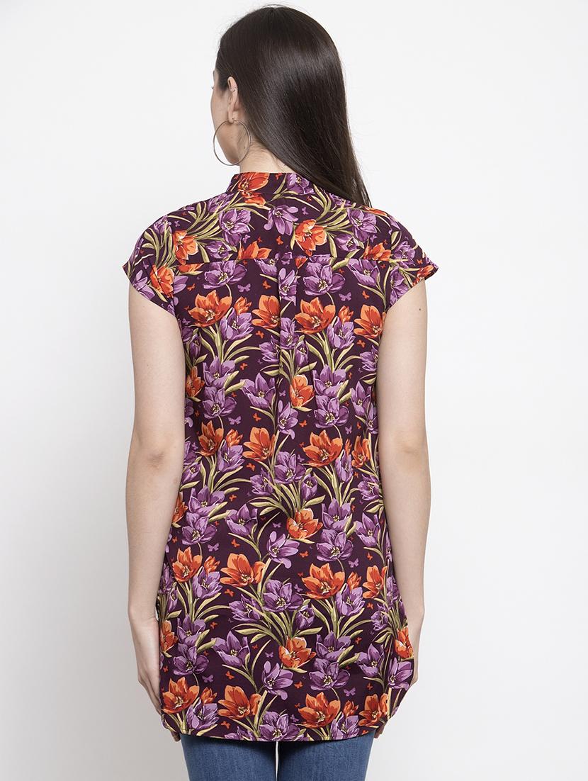 high-low printed top - 16919909 - Zoom Image - 3