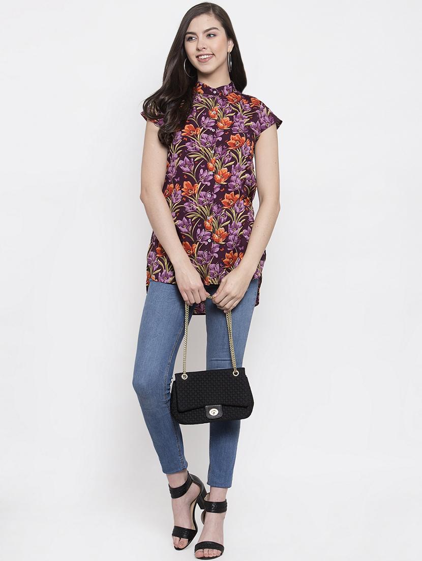 high-low printed top - 16919909 - Zoom Image - 4