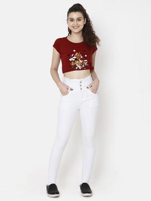 high rise frayed detail jeans - 16920557 - Standard Image - 4