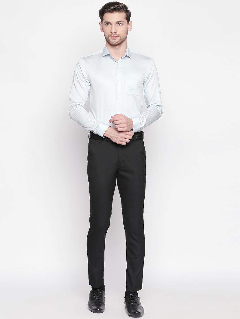 black solid flat front formal trouser - 16920612 - Zoom Image - 4