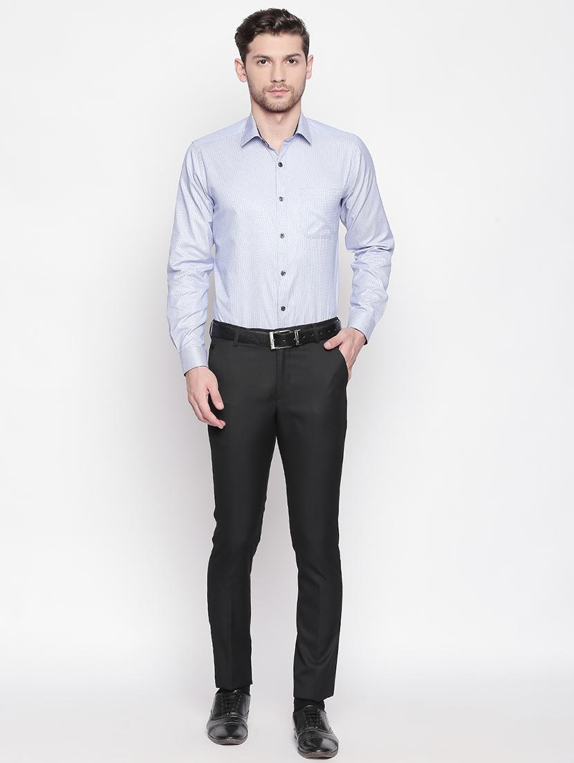 black solid flat front formal trouser - 16920615 - Zoom Image - 4