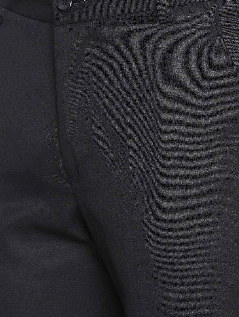 black solid flat front formal trouser - 16920615 - Zoom Image - 5
