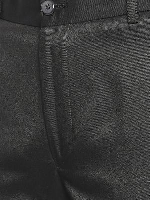 black solid flat front formal trouser - 16920632 - Standard Image - 5