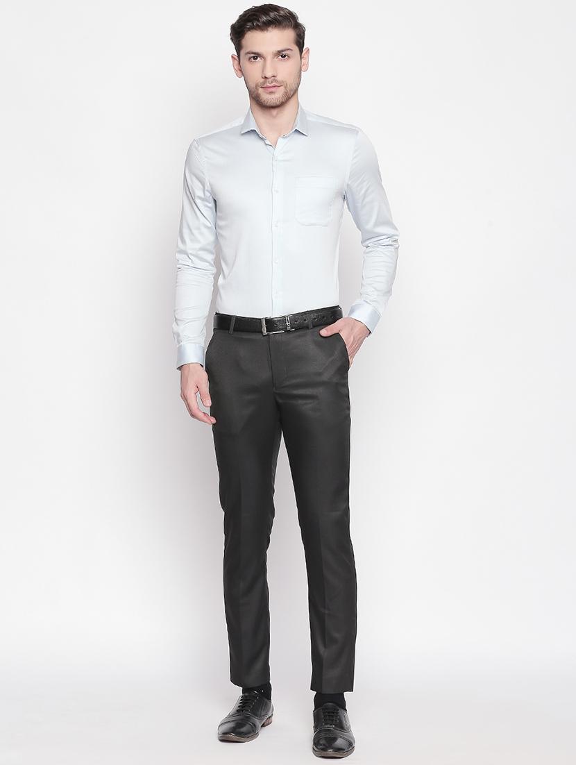 black solid flat front formal trouser - 16920632 - Zoom Image - 4