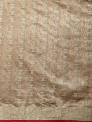 self design kasavu saree with blouse - 16920695 - Standard Image - 5