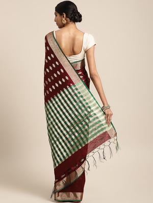 self design kasavu saree with blouse - 16920698 - Standard Image - 2