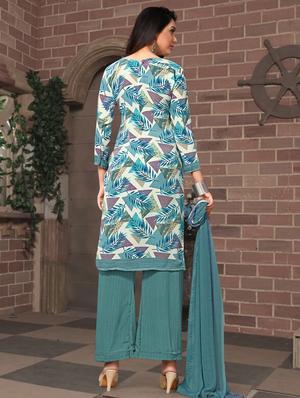 palazzo unstitched suit - 16920789 - Standard Image - 2