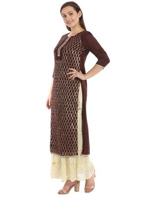sequined straight kurta - 16920856 - Standard Image - 4