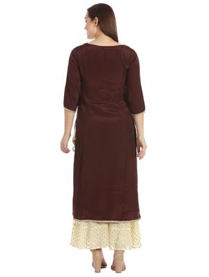 sequined straight kurta - 16920856 - Standard Image - 5
