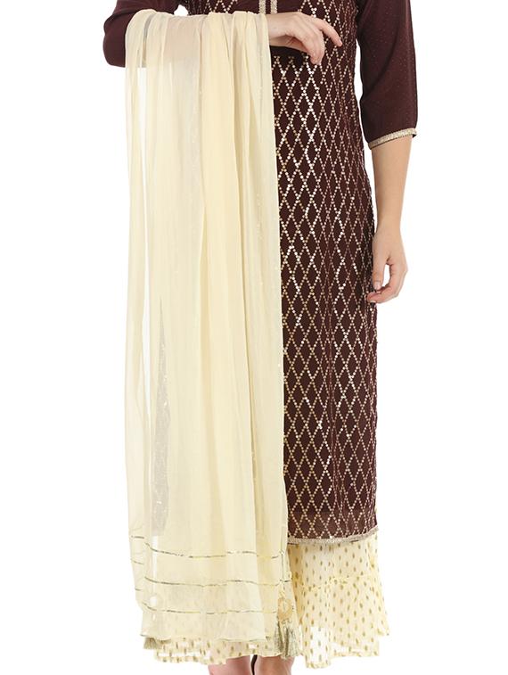 sequined straight kurta - 16920856 - Zoom Image - 6