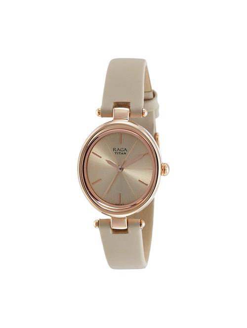 titan raga viva analog rose gold dial women's watch-2579wl01 - 16920950 - Very Small Image - 1