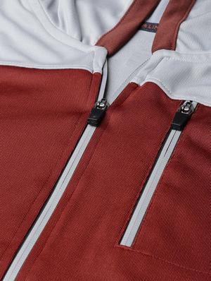 red color block casual jacket - 16921090 - Standard Image - 5
