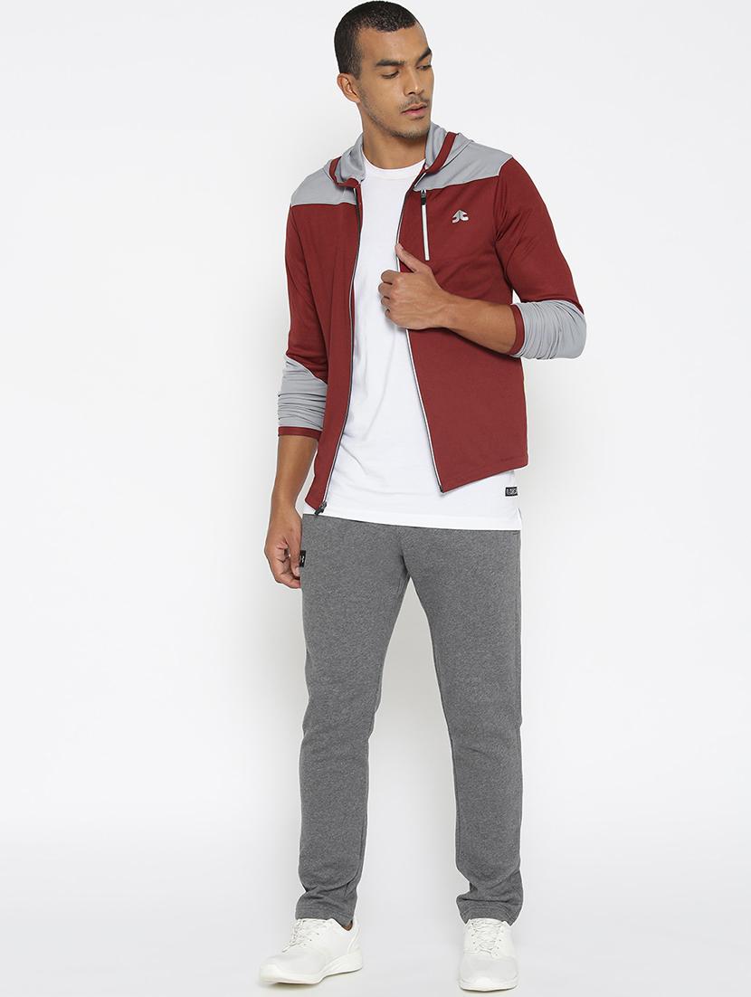 red color block casual jacket - 16921090 - Zoom Image - 4