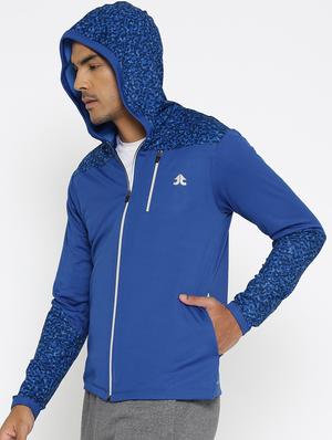 blue camouflage print casual jacket - 16921091 - Standard Image - 2