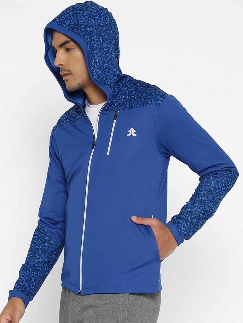 blue camouflage print casual jacket - 16921091 - Zoom Image - 2