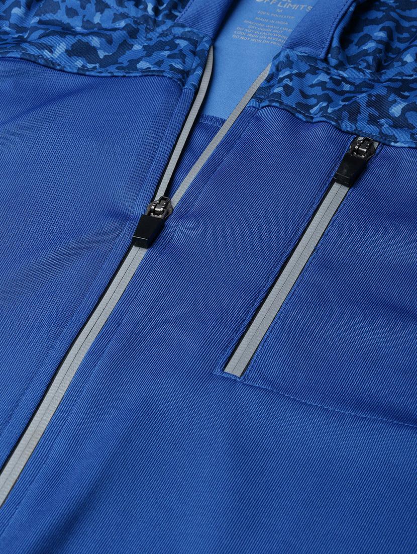 blue camouflage print casual jacket - 16921091 - Zoom Image - 5