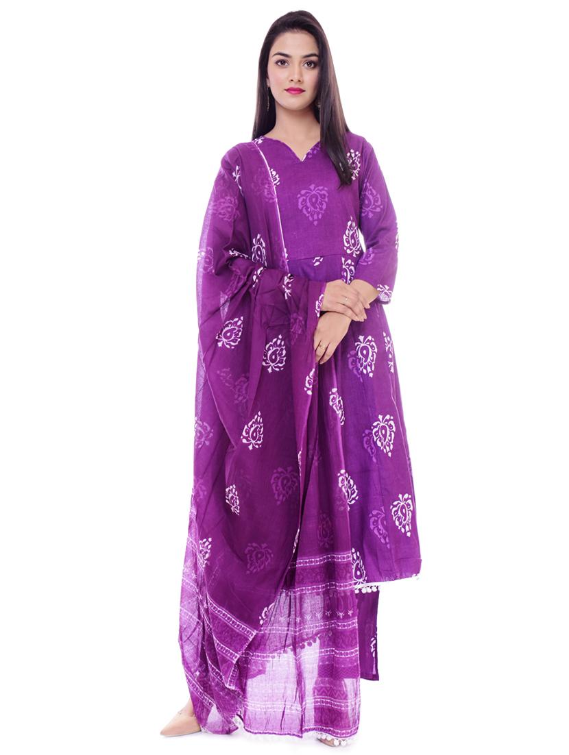 printed kurta palazzo set - 16921187 - Zoom Image - 1