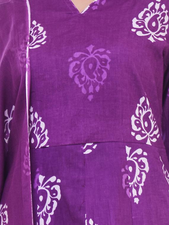 printed kurta palazzo set - 16921187 - Zoom Image - 4