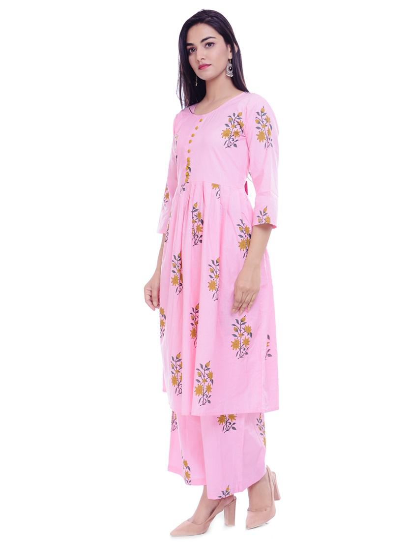 floral kurta palazzo set - 16921194 - Zoom Image - 2