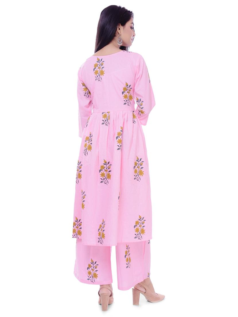 floral kurta palazzo set - 16921194 - Zoom Image - 3