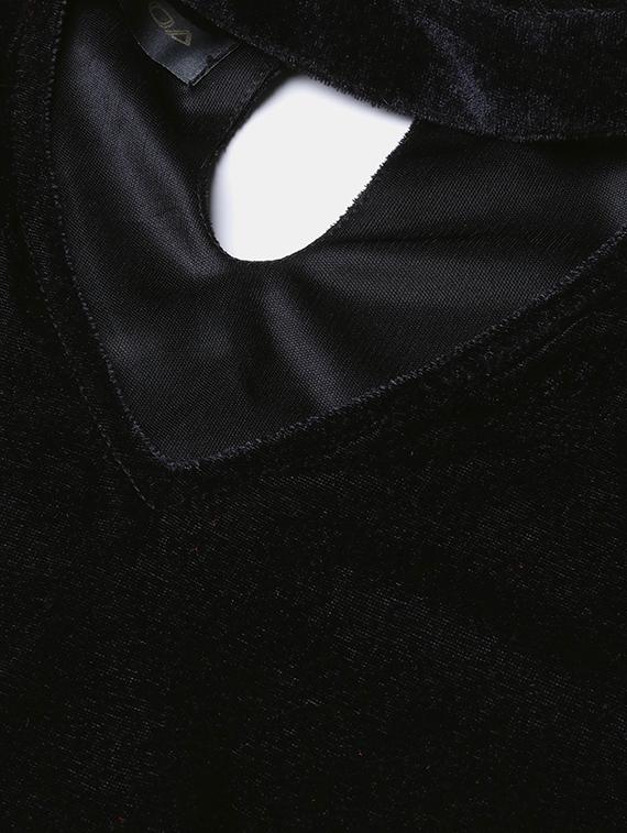 tie front choker neck sheath dress - 16921434 - Zoom Image - 5