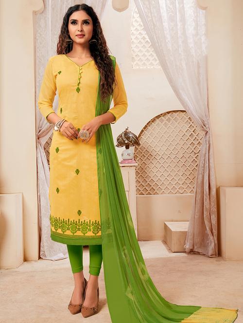 embroidered unstitched suit - 16922378 - Standard Image - 1