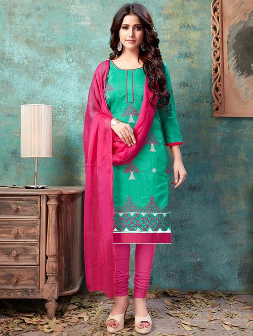 embroidered unstitched suit - 16922413 - Standard Image - 1